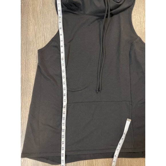 Calia Black Long Drawstring Neck Pullover Sleeveless Tunic Top Sz L - Picture 9 of 9